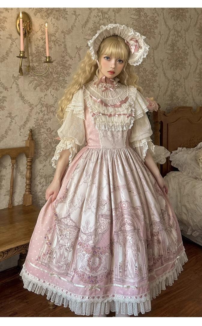 Spring Vintage Doll Lolita OP Dress with Light Upper