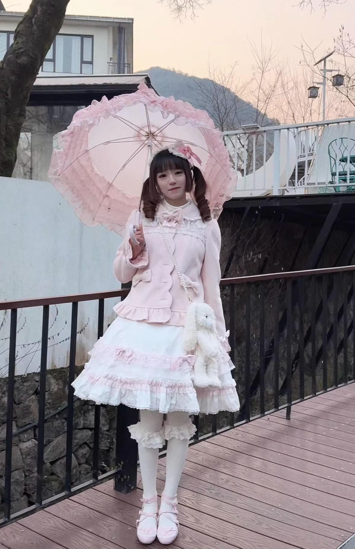 Petal Girl - Loose Sweet Lolita Coat, Detachable Bow
