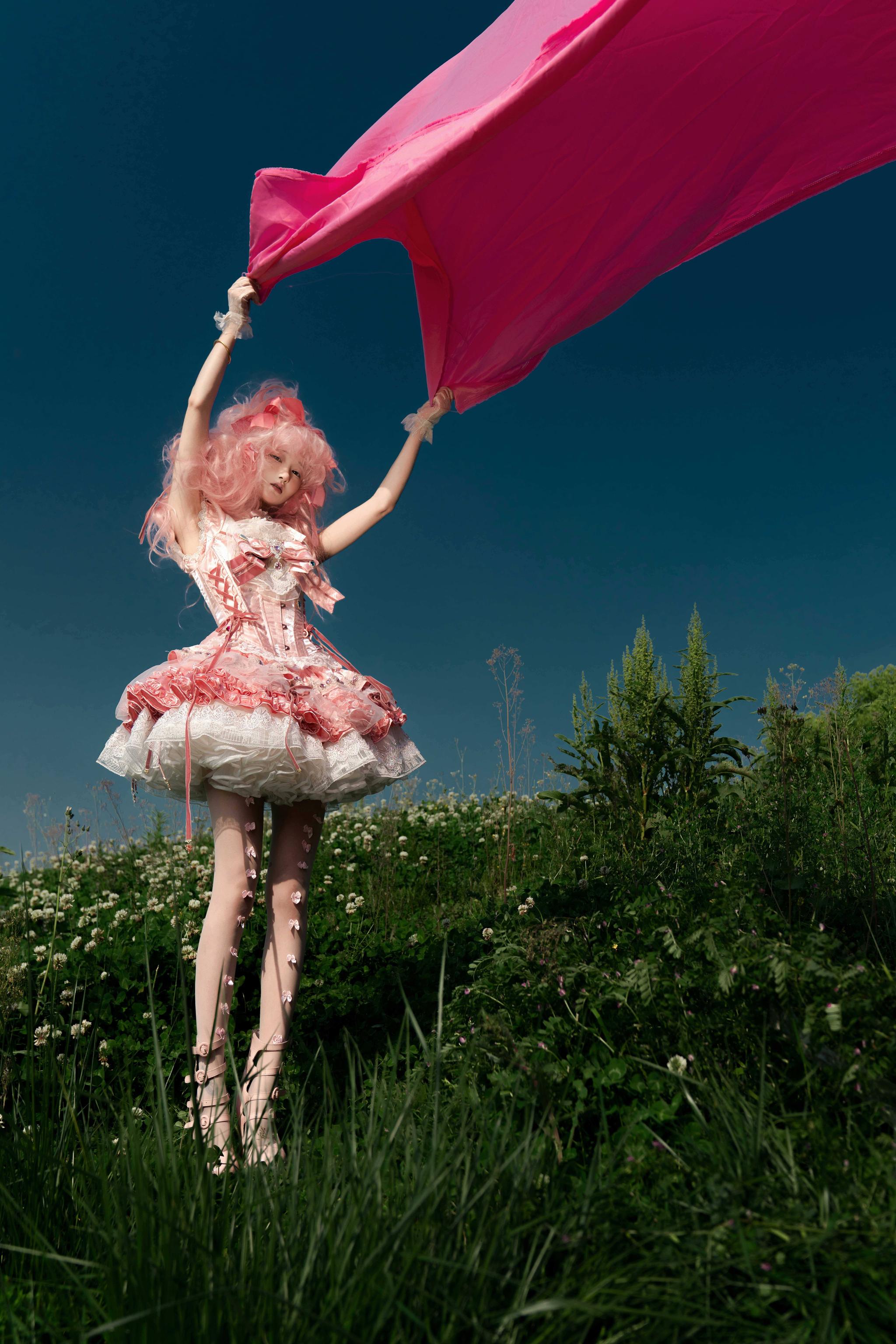 Dream Nuclear Island - Dream Nuclear Bubbles - Pink Sweet Lolita Corset & Tiered SK