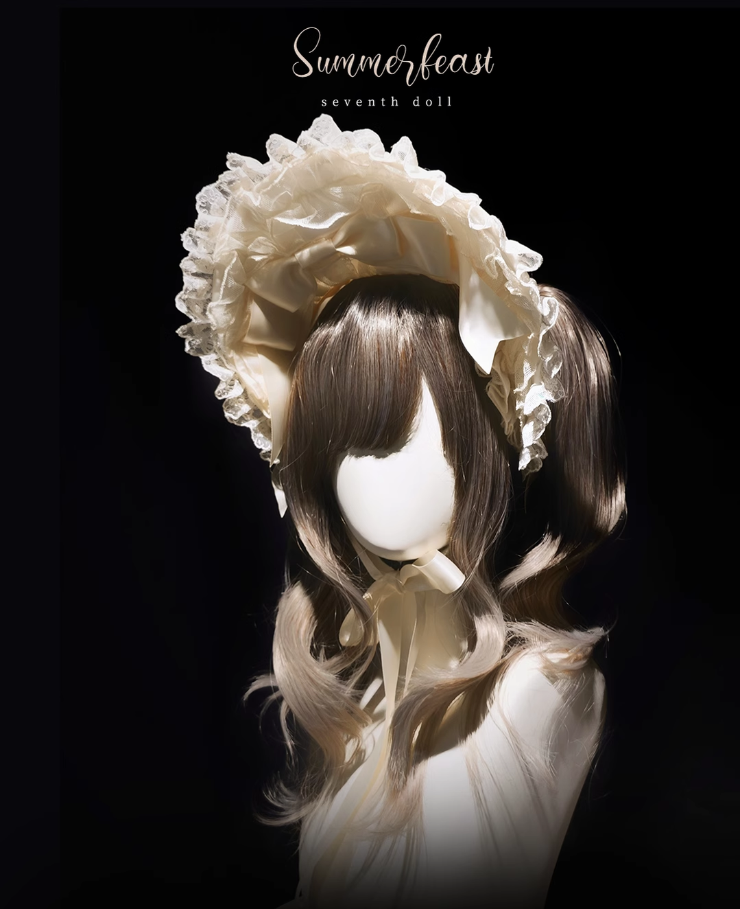 The Seventh Doll - Summer Evening Banquet - Sweet Lolita JSK with Tiered Ruffle Design and Hat (L M S XL) 42722:750894