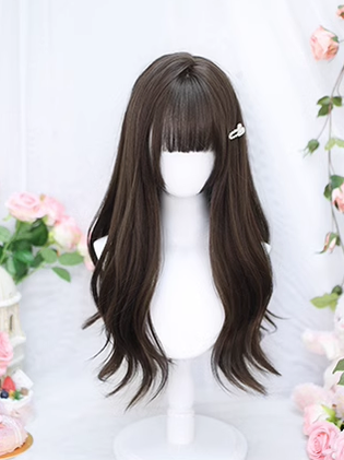 Dalao Home - Gentle Daily Lolita Long Curly Wig 2375 cold brown