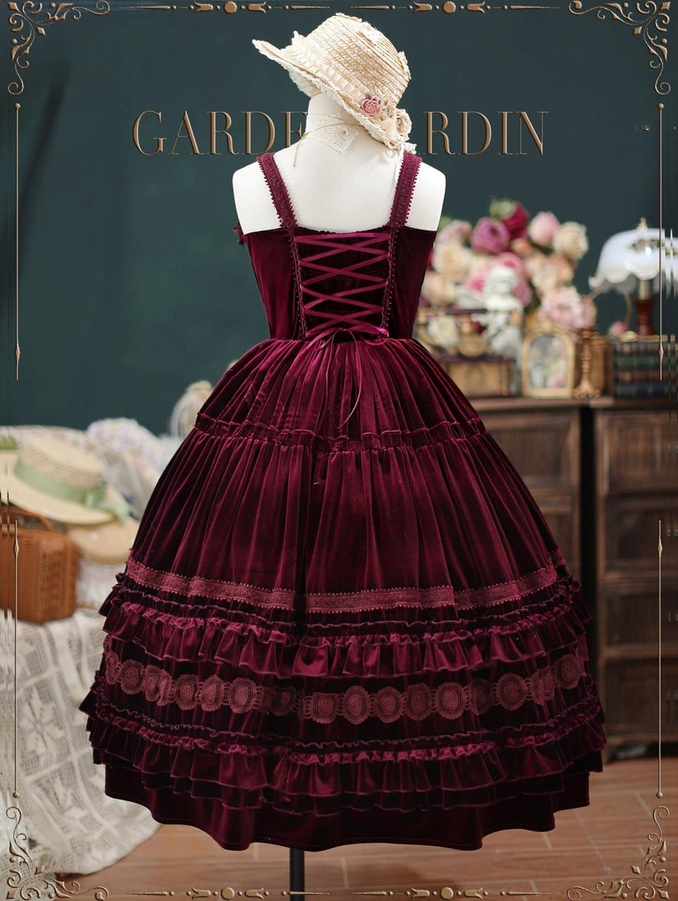 Tiny Garden - Elegant Chiffon Lolita Dress Silky Short Dream Bouquet JSK