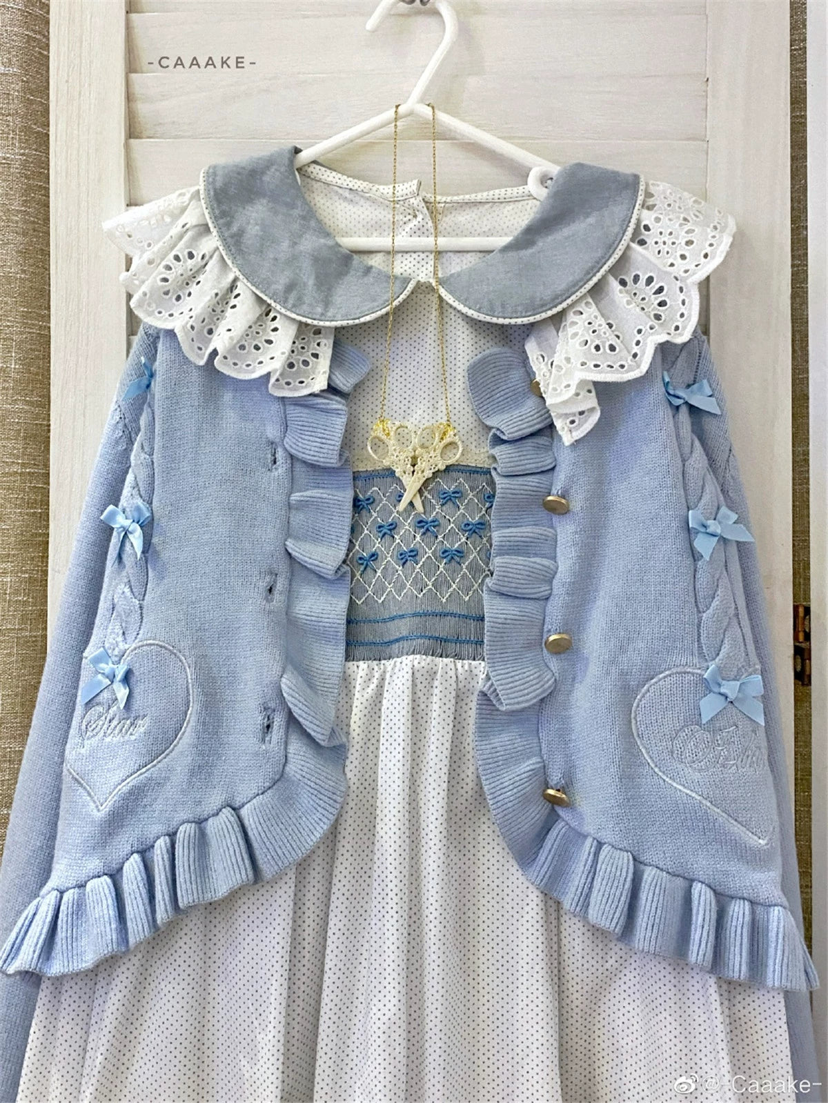 (BFM)Dark Star Island~Sugar Frost~Sweet Lolita Cardigan Knit Embroidered Sweater 34274:449550