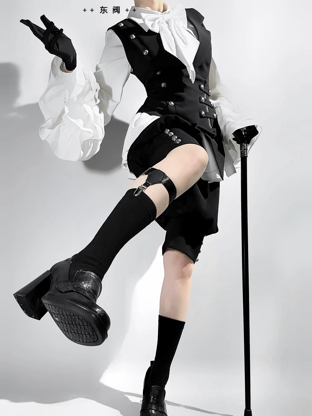 Ashes - Vintage Ouji Lolita Blouse and Shorts Set