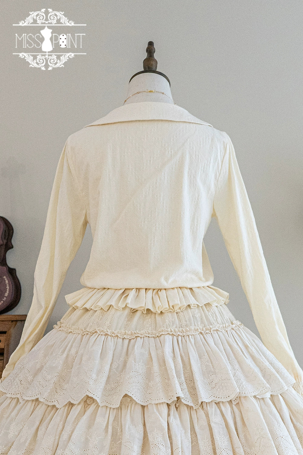 Miss Point~Fat Fox in the Forest~Sweet Lolita Shirt Embroidered Collar Customized Blouse 37104:551348
