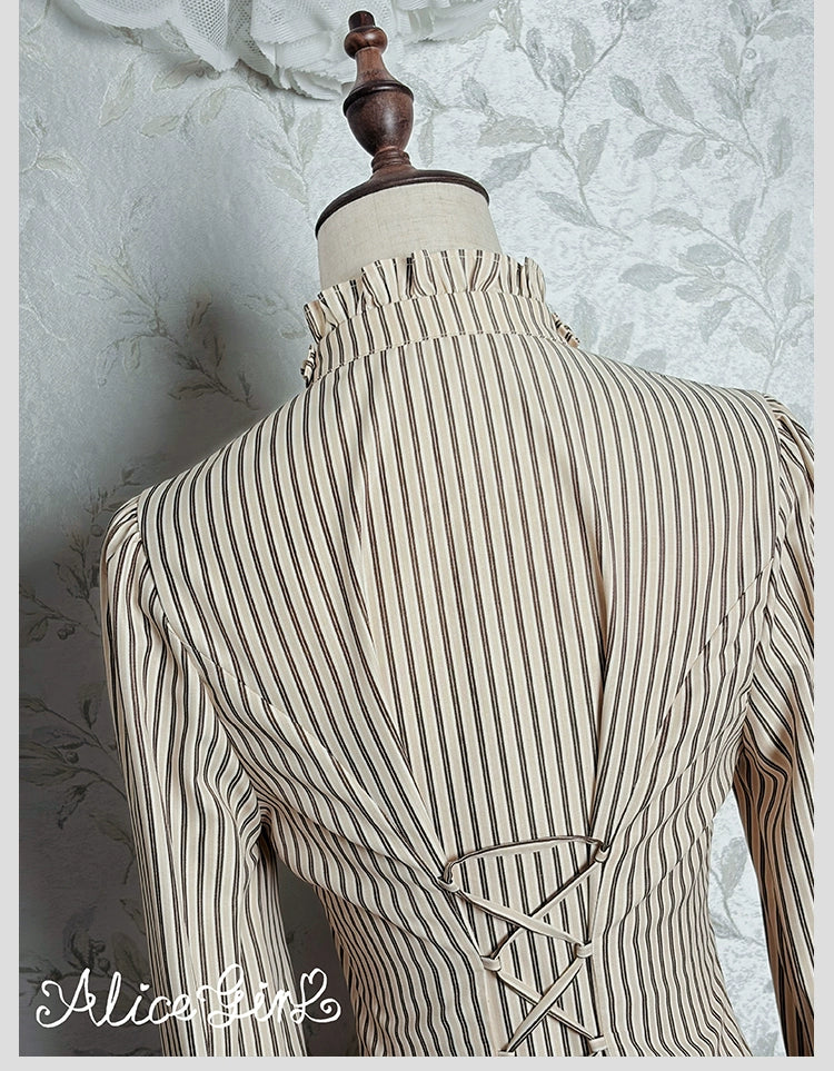 Alice Girl - Duke of Victoria - Classic Lolita Striped Blouse 44093:795223