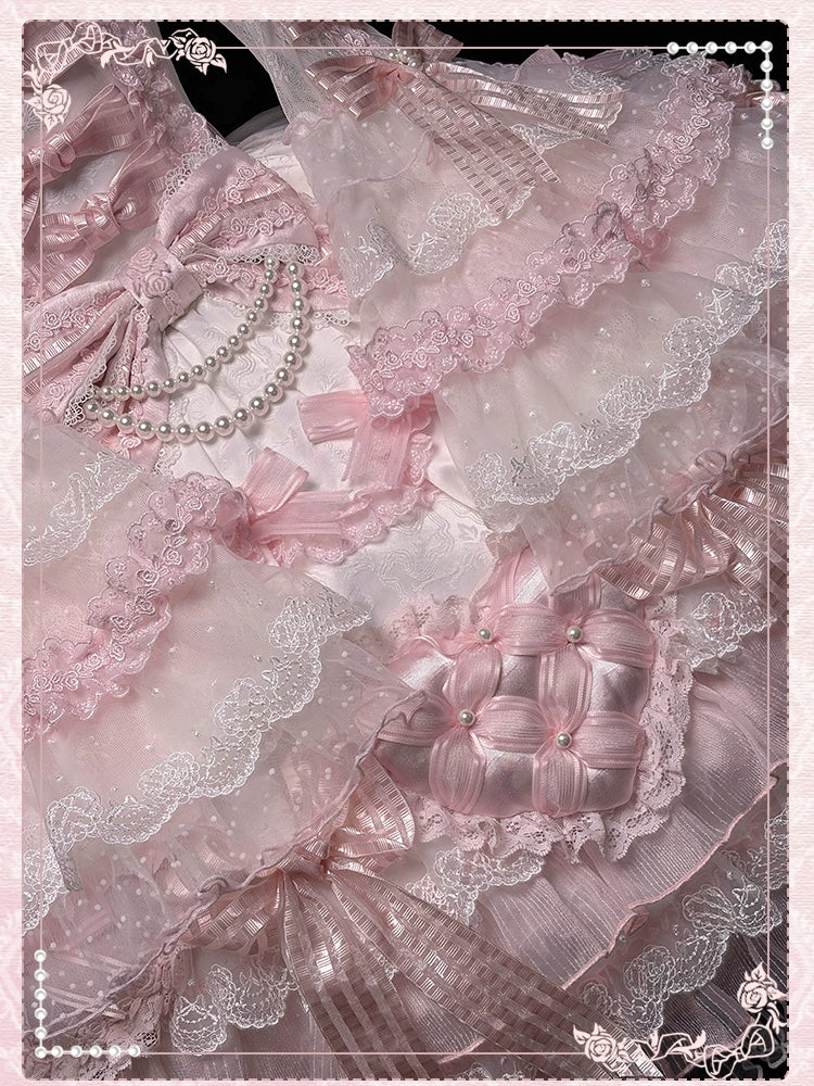 Shuang Sheng Xiao Xiong - Heart of Love - Sweet Lolita Wedding JSK, Bow Details 44306:803187