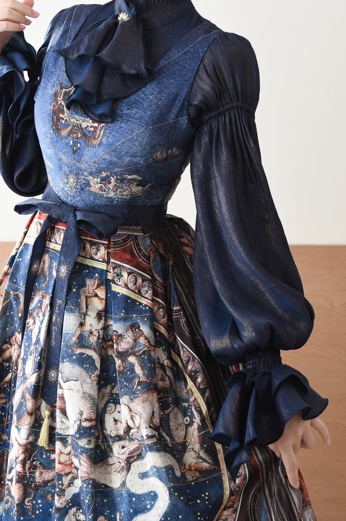 Moonlight in the Monastery - Classic Lolita Shirt, Detachable Jabot 44846:825598