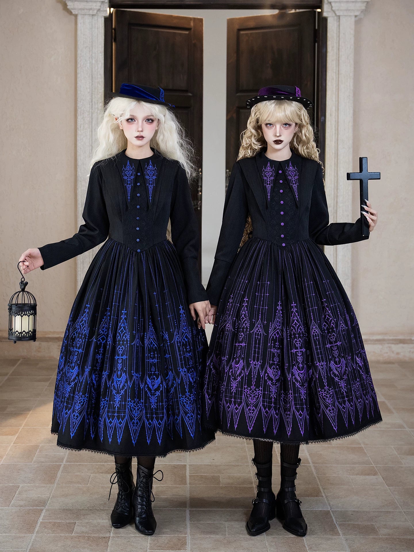 Dream Window - Gothic Lolita Church Embroidery OP Dress, Back Zipper 44510:811316