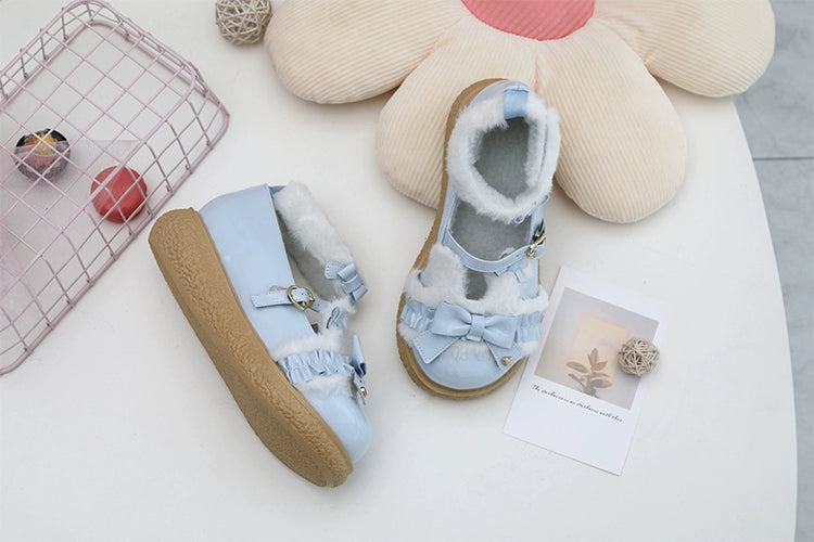 Fairy Godmother~Winter Girly Lolita Shoes Lolita Ankle Strap Shoes 32692:401916