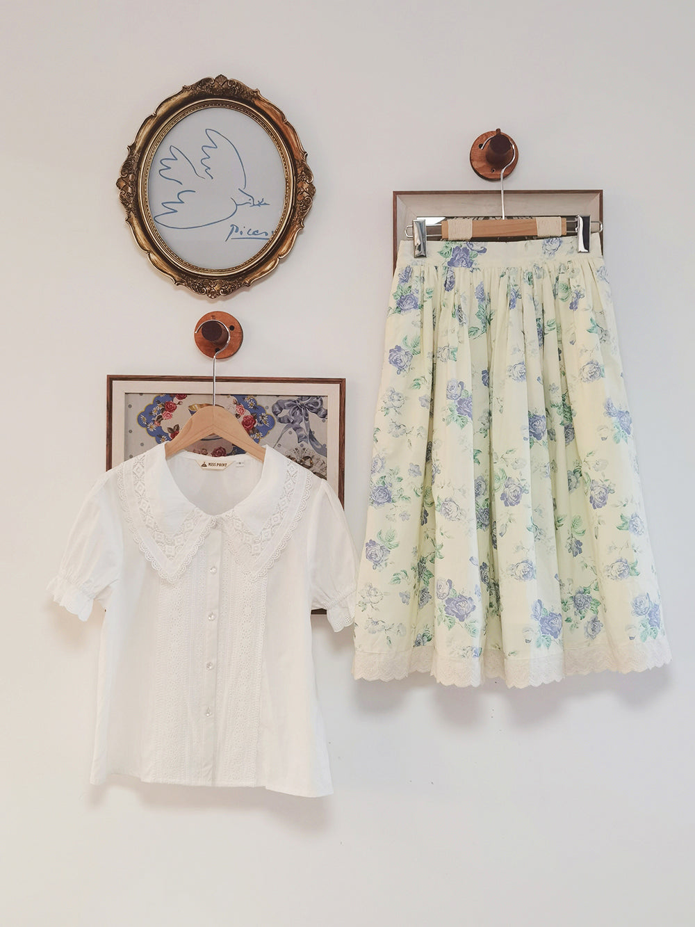 Miss Point - Customized Vintage Sweet Elegant Rose Skirt