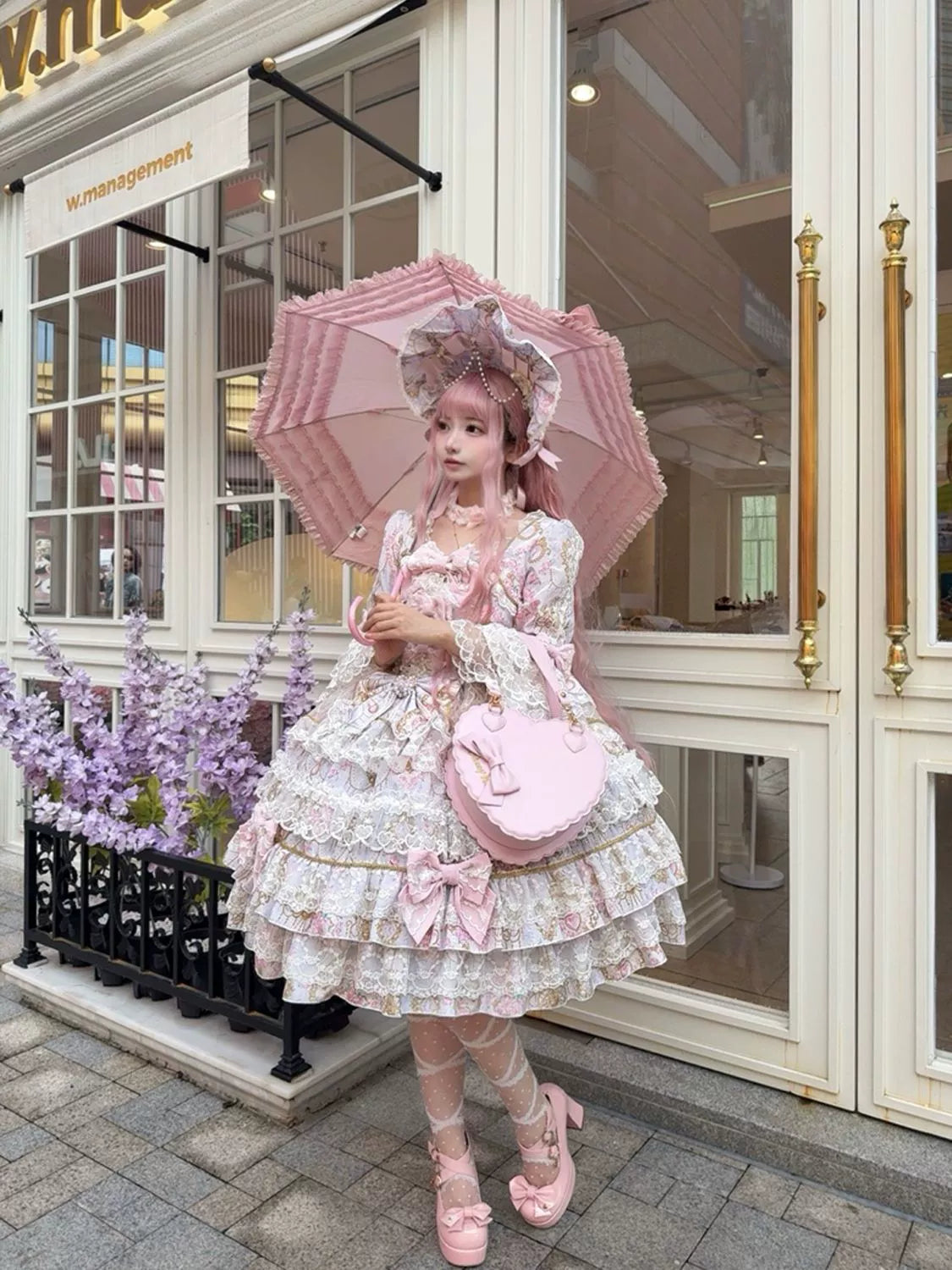 Hanguliang - Candlelight Sonata - Sweet Lolita Long Sleeve OP, Tiered Ruffles 43988:790905