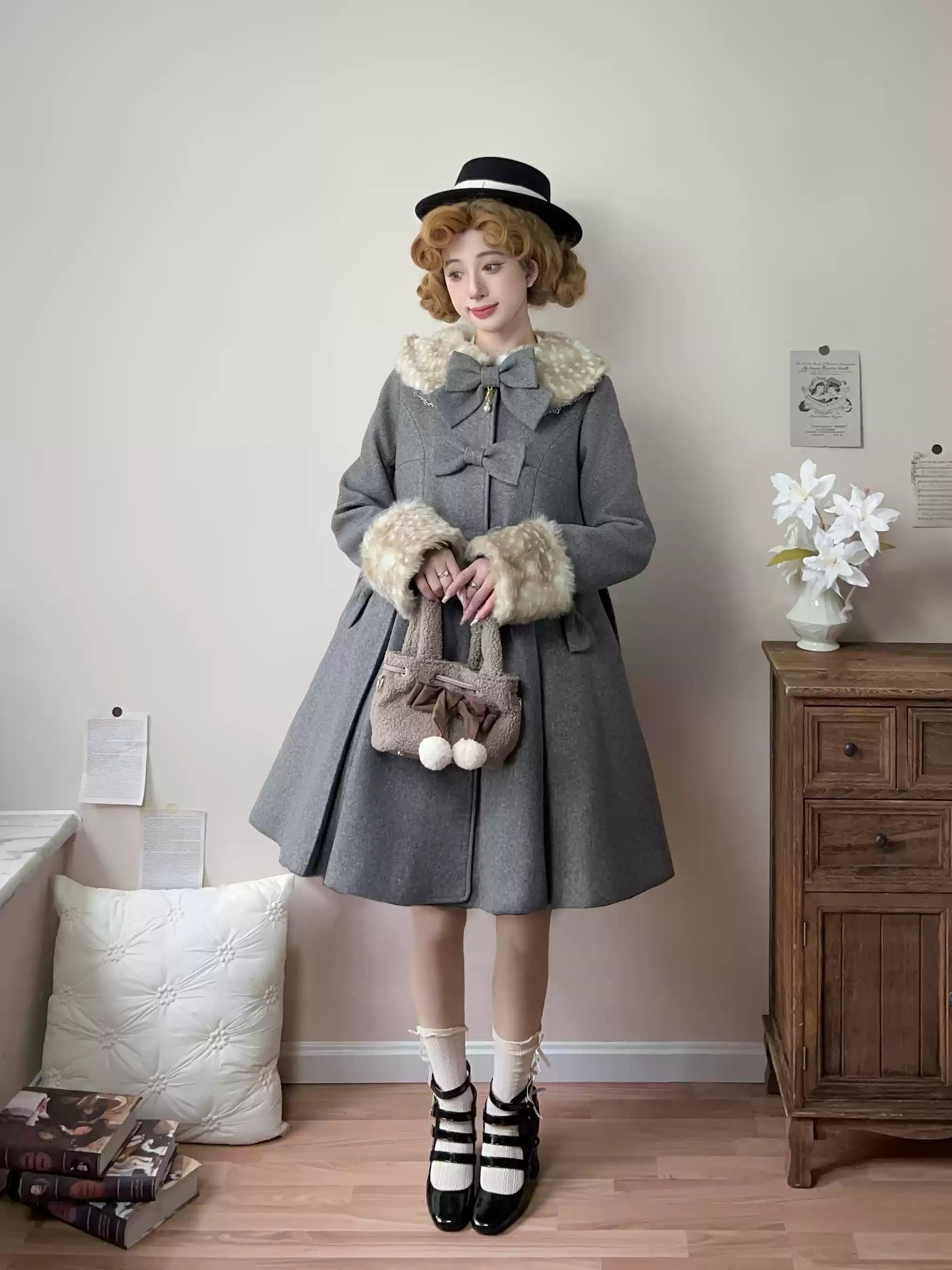 Unideer - Casual Lolita Winter Wool Down Coat Multicolors (L M S XL) 8538:648130