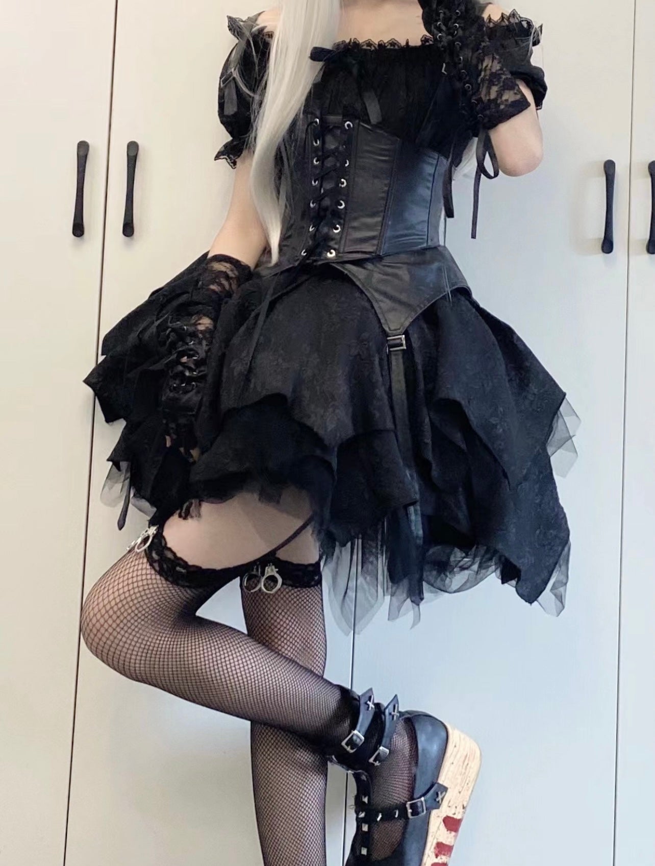 Kiko Lolita - Gothic Enchanting Lolita Nightshade Princess Skirt Set