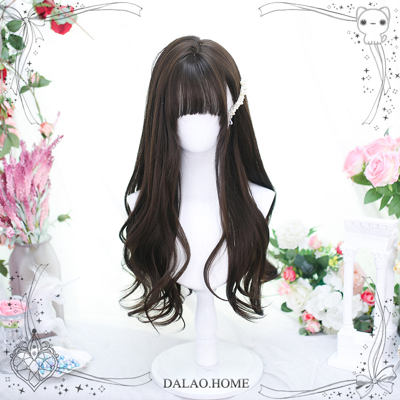 Dalao - Daily Lolita Wig Long Curly Various Styles Ins KOL Wig 2450 Cold Brown