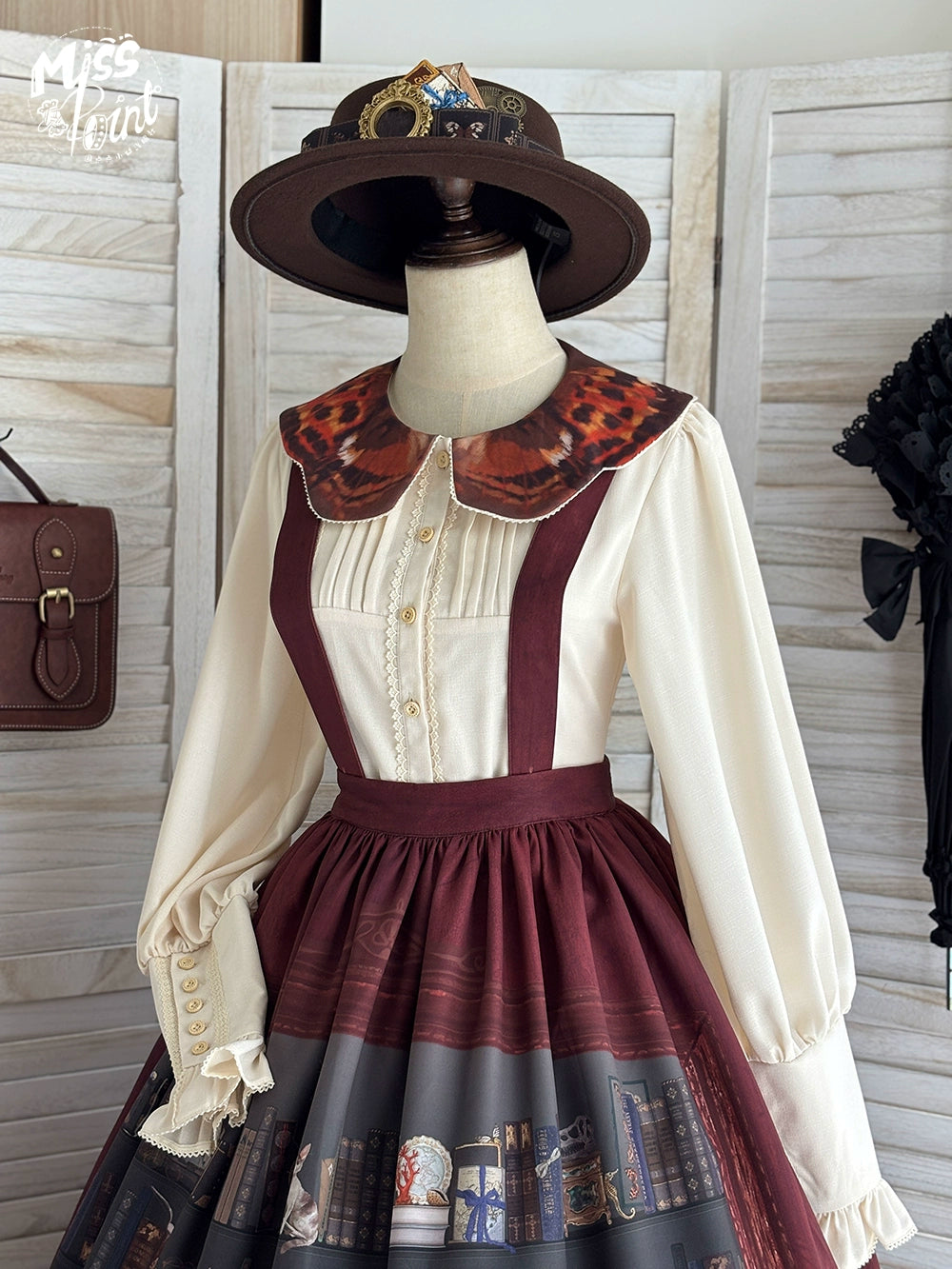 Miss Point - German Bookshelf - Classic Lolita SK, Detachable Suspenders 44026:791876