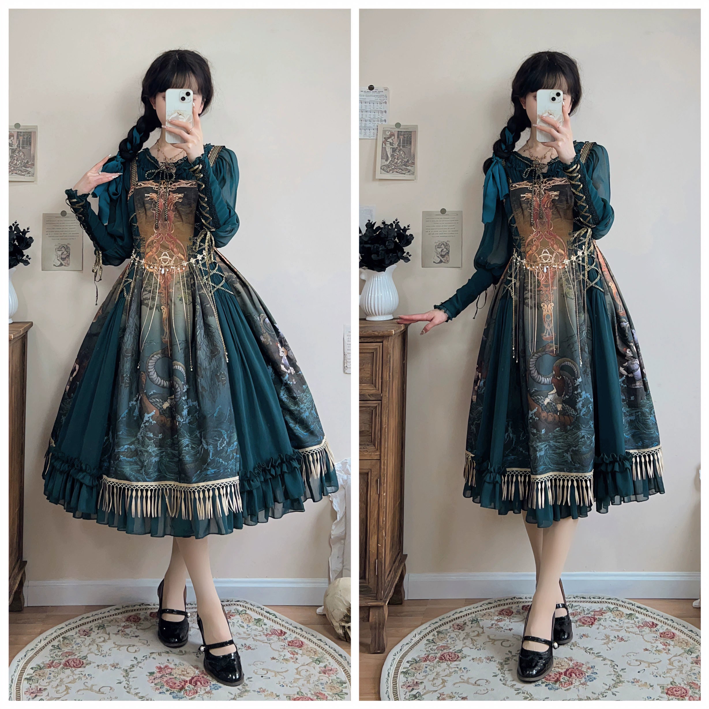 FunCcino - Ragnarok - Nordic Style Loki Lolita JSK SK Dress