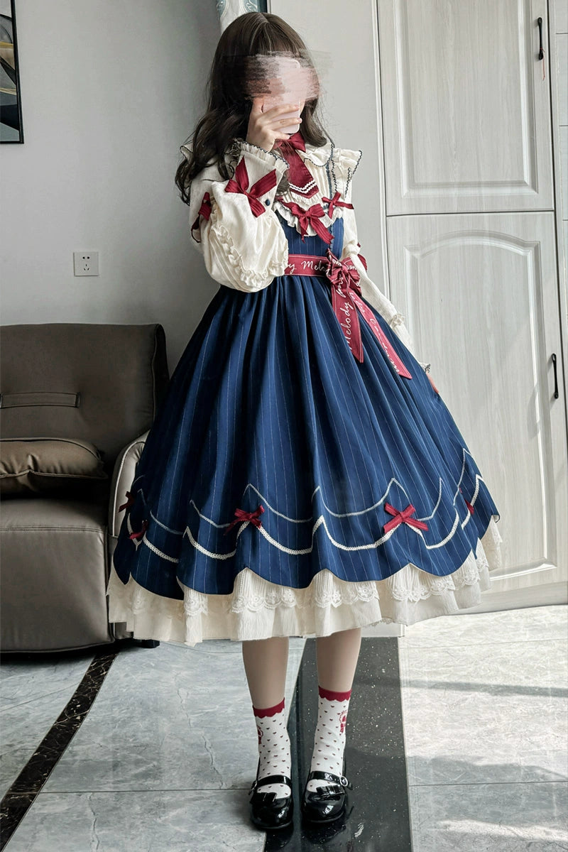 Buling Moon~Sweetheart Puppet~Retro Lolita OP Elegant Daily Lolita Dress 39980:649130