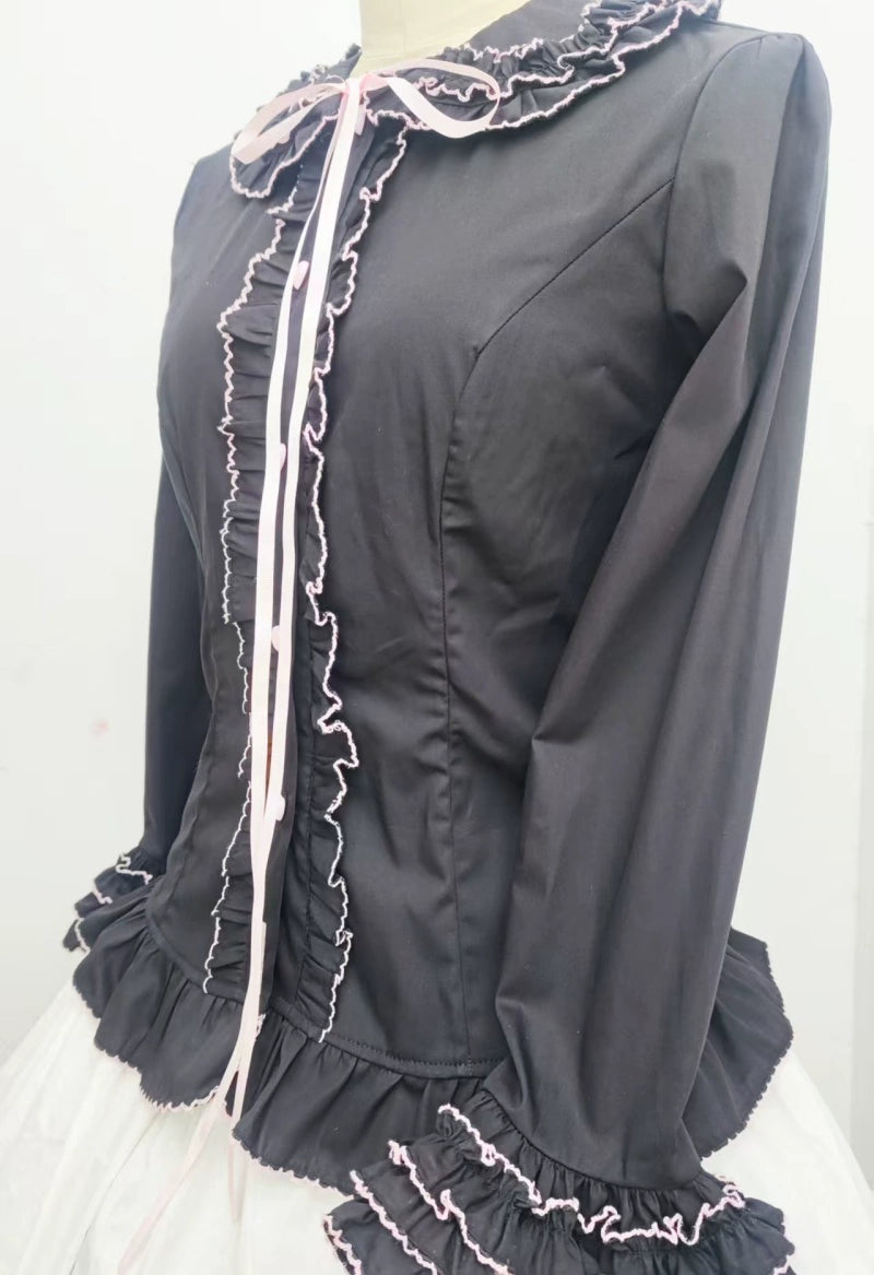 Sweet Angel - Cotton Sweet Lolita Shirt, Flared Cuffs 44104:795687
