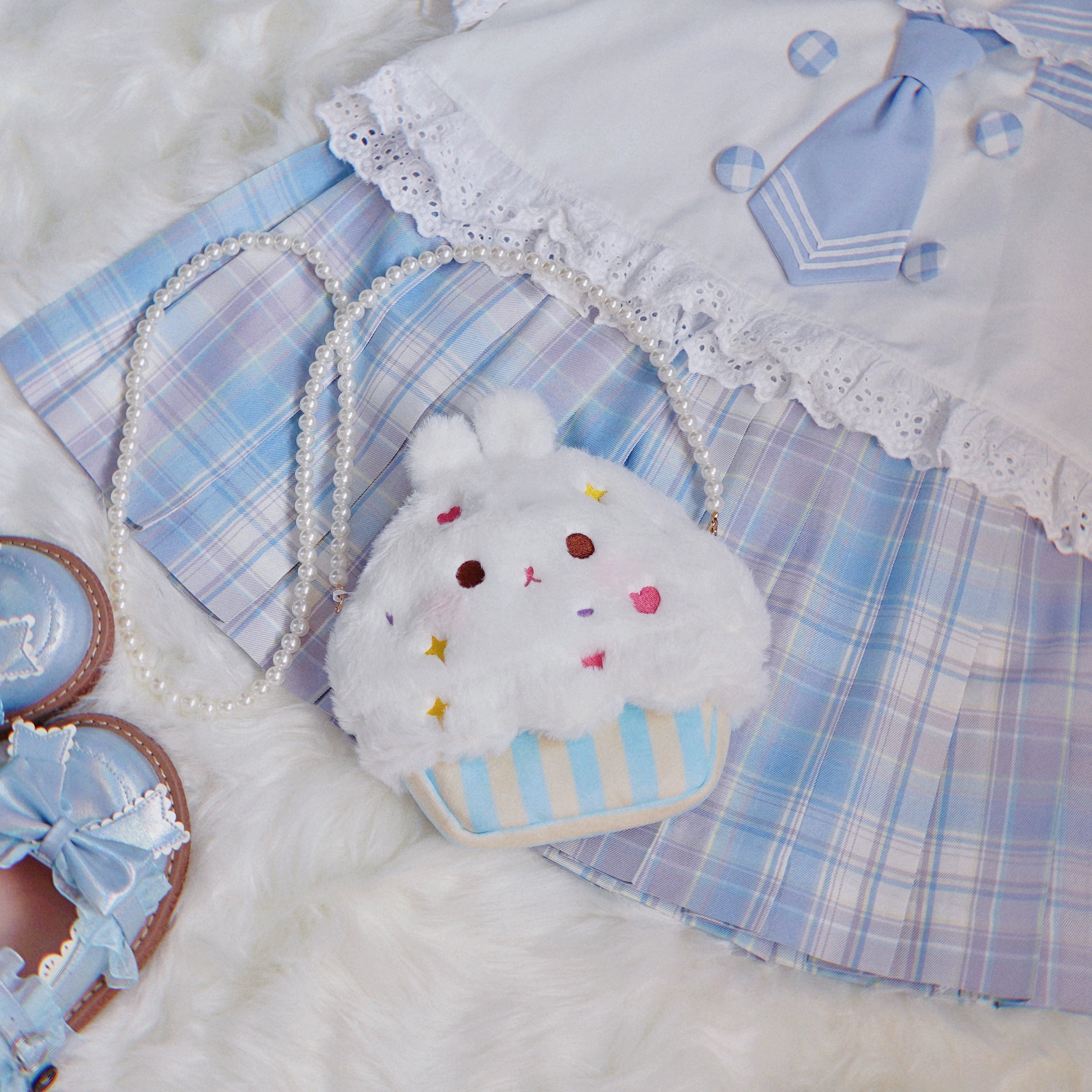 PiggyLass - Cute Plush Lolita Bag Rabbit Cake Bag
