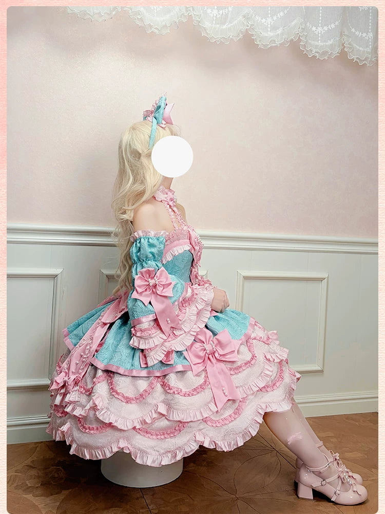 Sweetheart Petal - Sweet Lolita Petal Hem JSK Dress, Halter Neckline 44733:820710