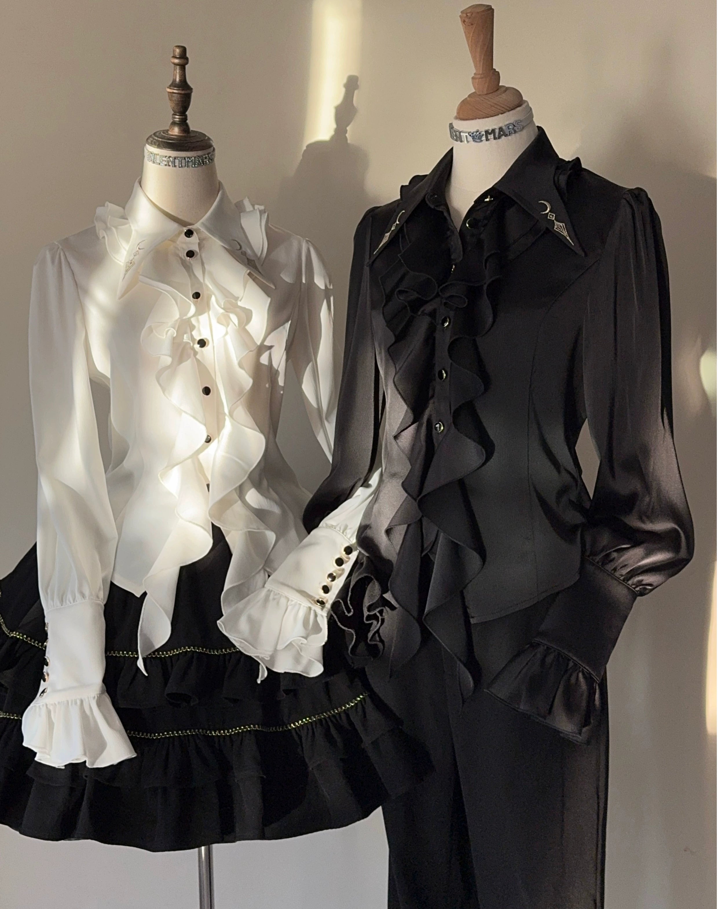 SilentMars~Fallen Moon Rule~Military Lolita Shirt Set Retro Knight Style Blouse 41196:687408