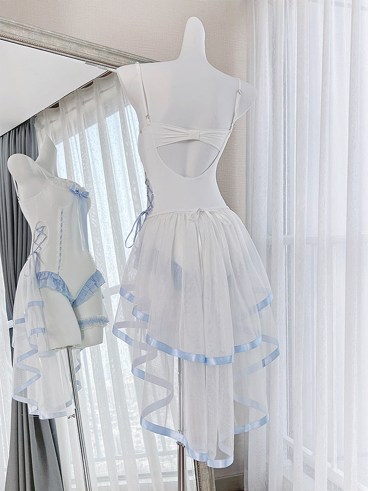 Tan Tuan - Water Melody - Lolita Inspired Swim Suits with Hollow-out Detail and Trailing (F L M S) 42731:751120