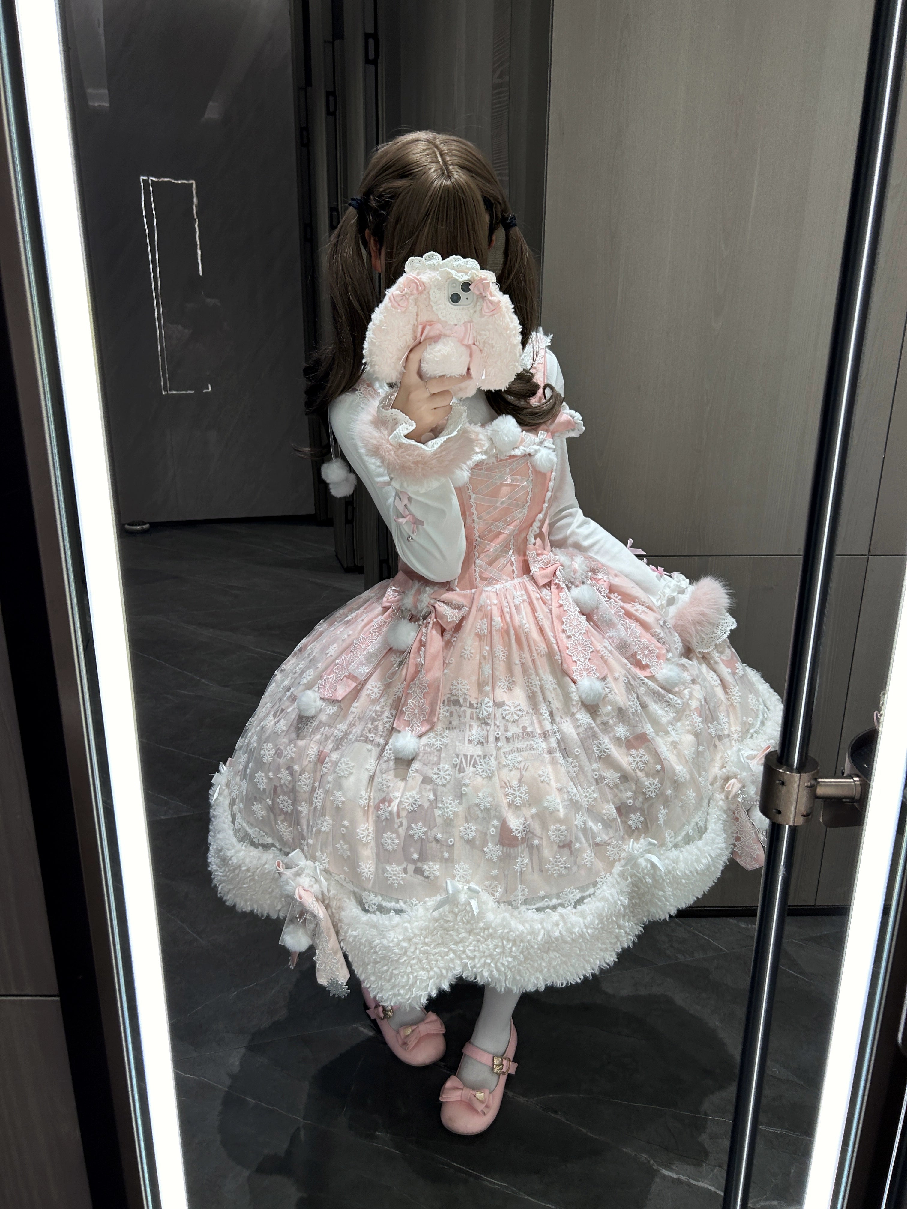 Jiuniangtutao - Edelweiss Moment - Fluffy Sweet Lolita JSK, Snow Details 44264:801713