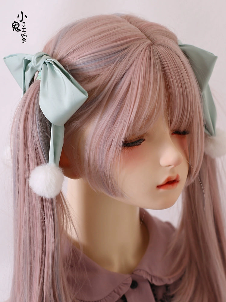 Xiaogui - Sweet Lolita Bow Hair Clips Multicolors
