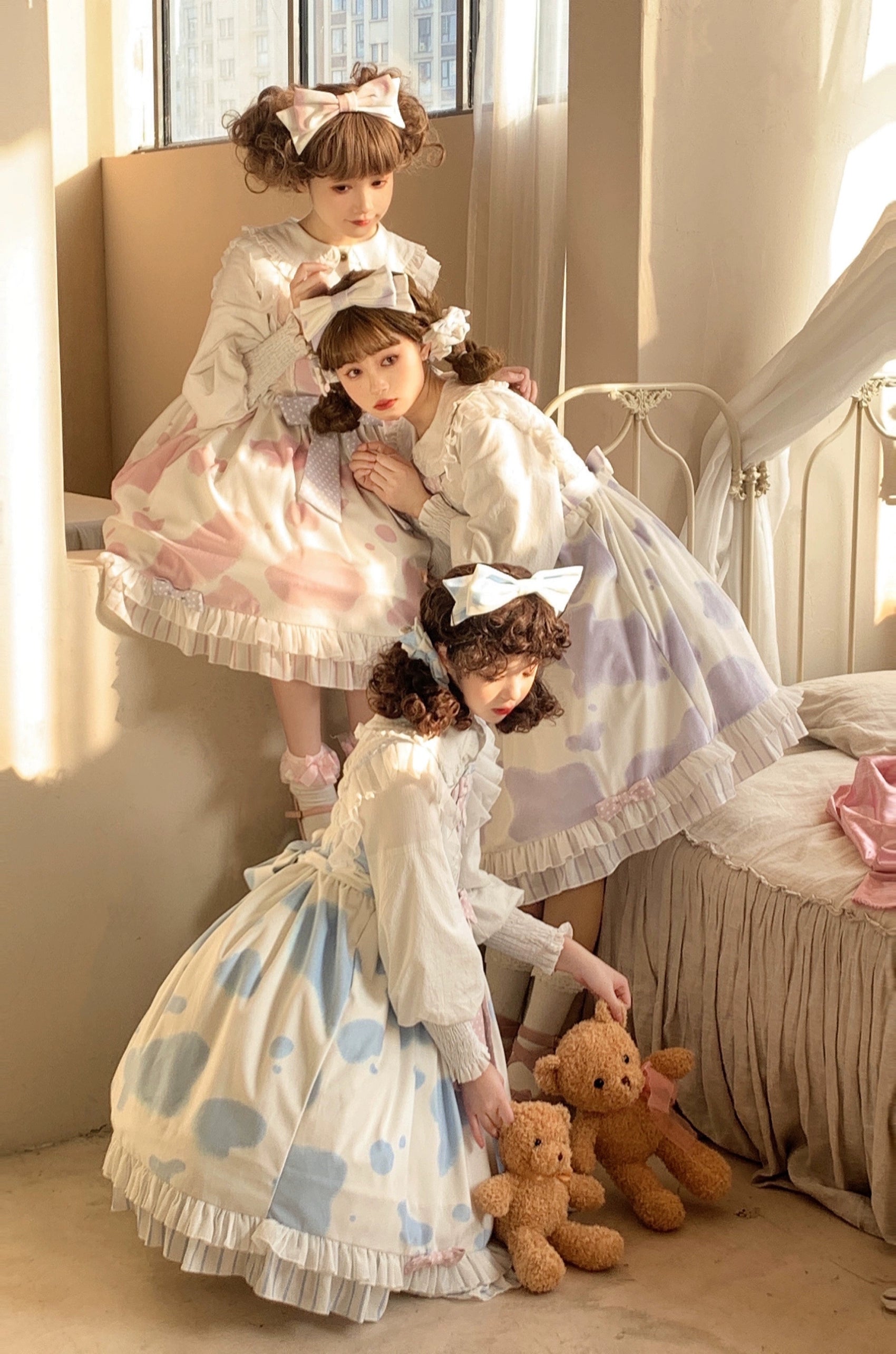 Polaris Lolita - Milky Dango - Cow Spot Kawaii Lolita JSK, Side Pockets 44304:803821