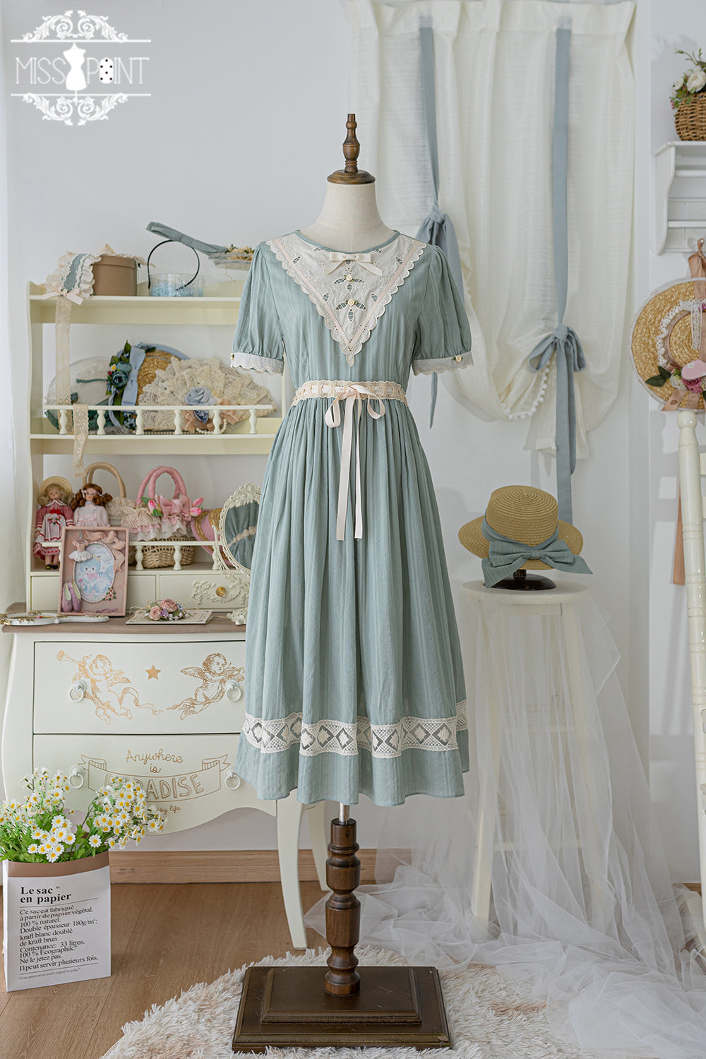 (Buyforme)Miss Point~Happy Summer Elegant Lolita Floral OP Dress 17704:244870