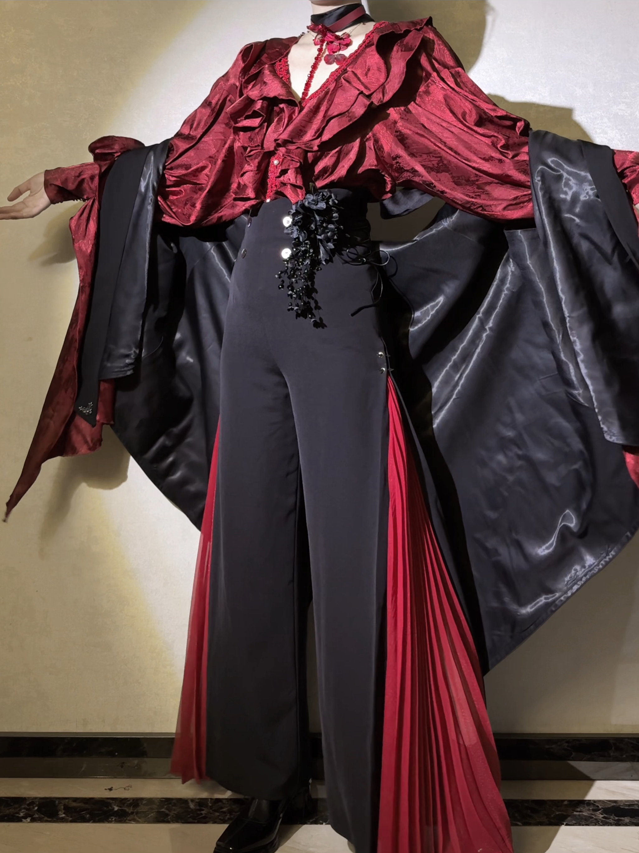 Knight Paradox - High Waist Ouji Lolita Pants, Side Pleats