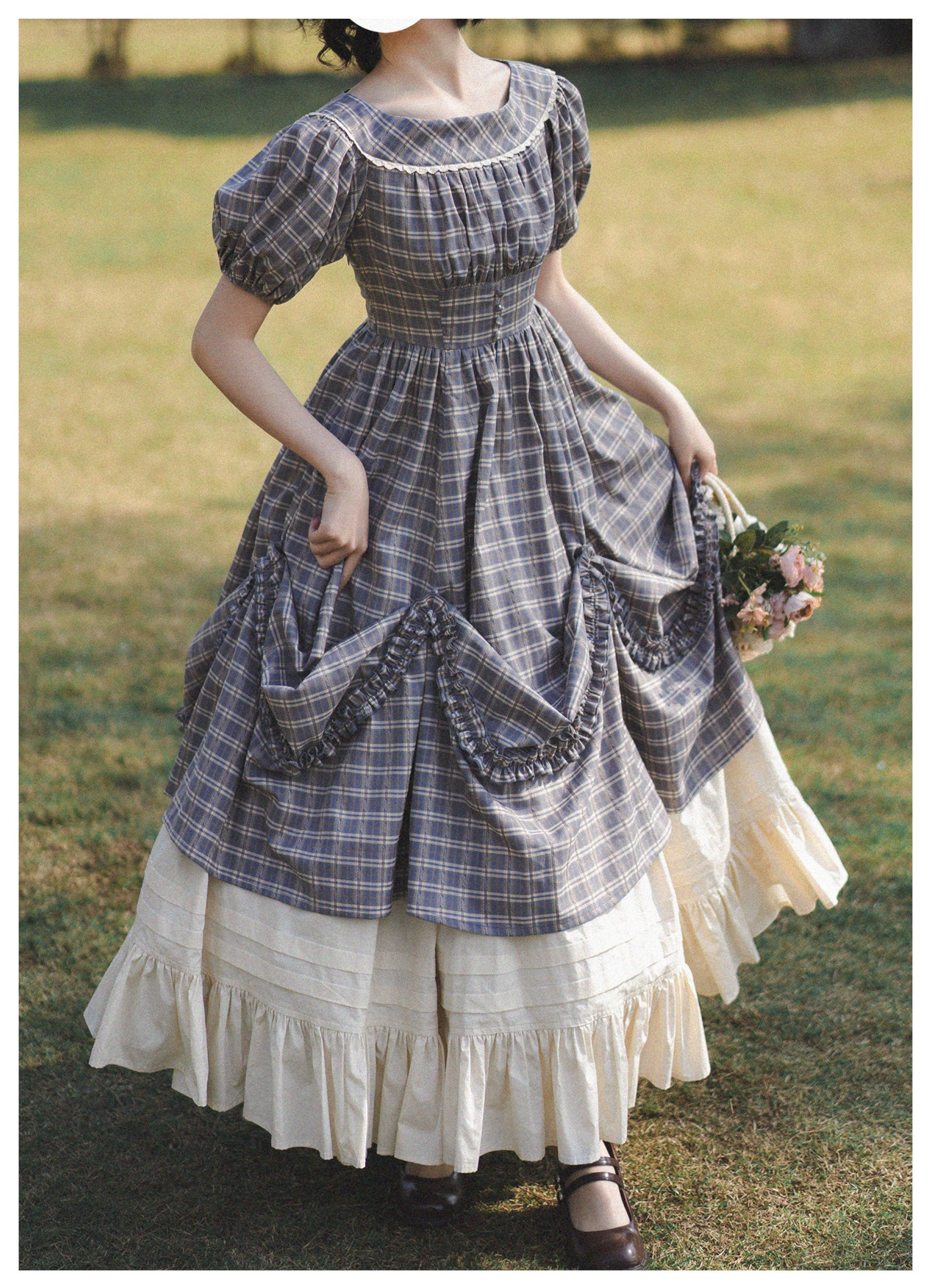 Forest Wardrobe~Forest Picnic~Classic Lolita OP Dress with Off-Shoulder and Lifting Hem 42756:752094