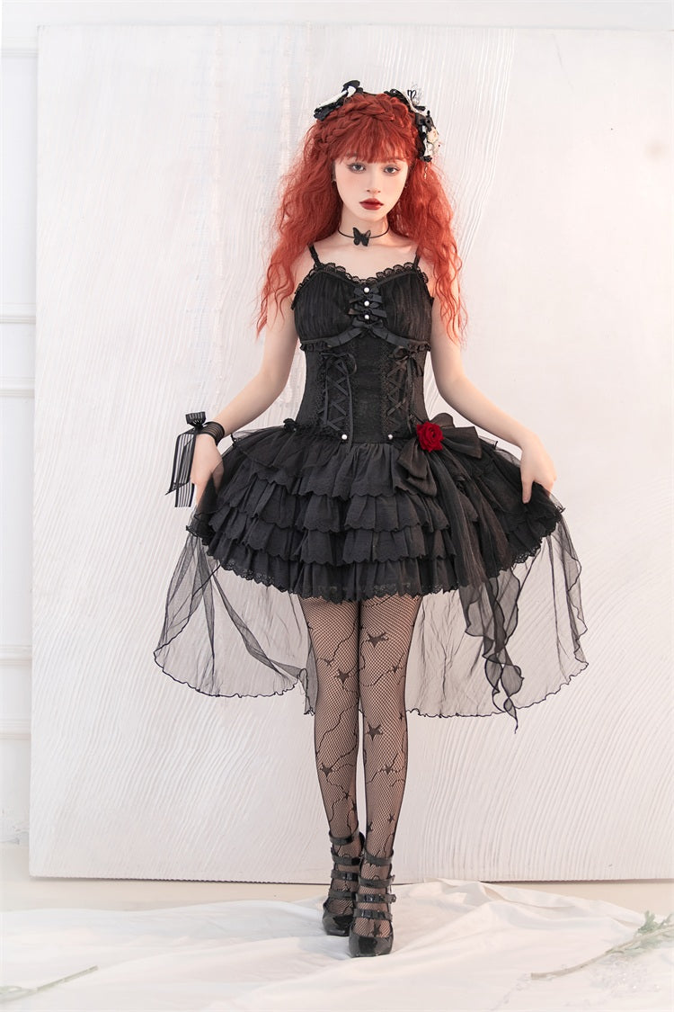 Letters from Unknown Star - Little Rose - Summer Casual Lolita Fashion Dress Sexy JSK