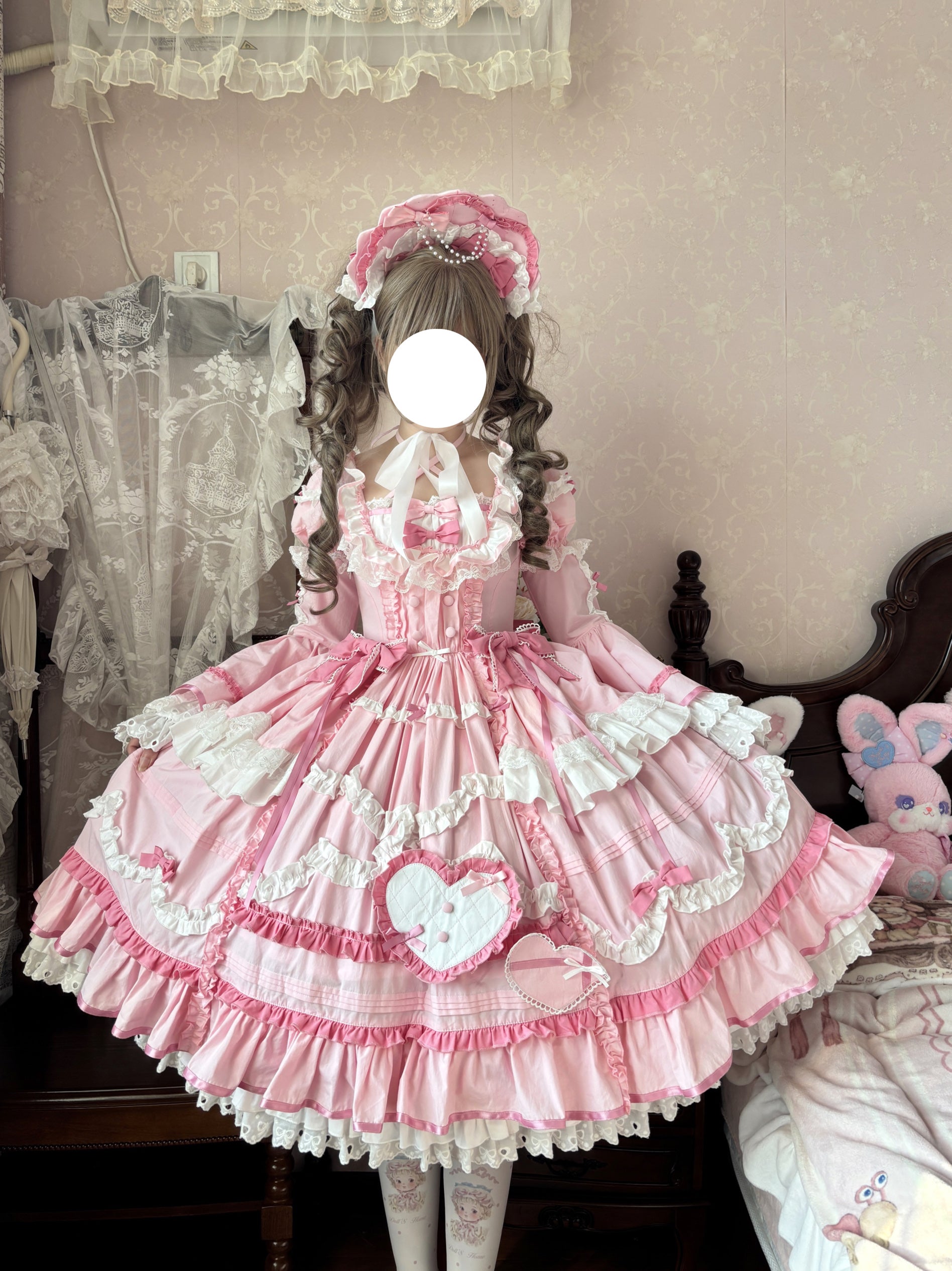 Perfect Original Design - Audelia - Plus Size Sweet Lolita OP with Halter Neckline 42350:736950