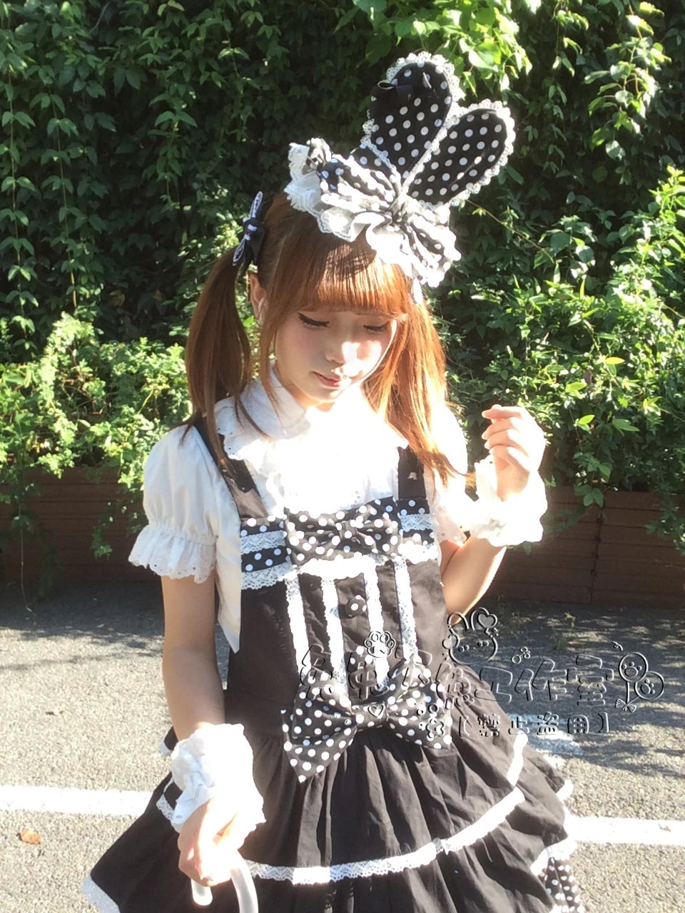 Kawaii Lolita Bunny Ear Hat, Plaid & Polka Dot Styles
