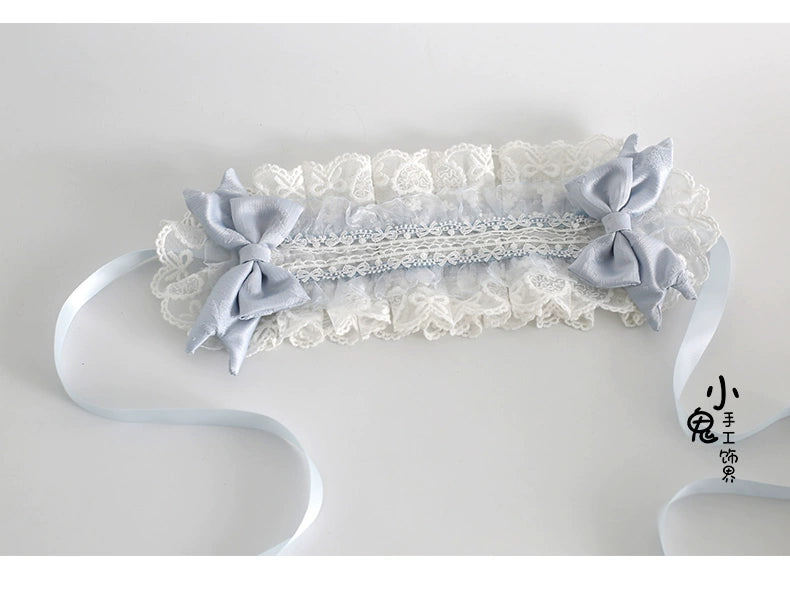Xiaogui - Blue Sweet Lolita Lace Hair Accessory 43125:766512