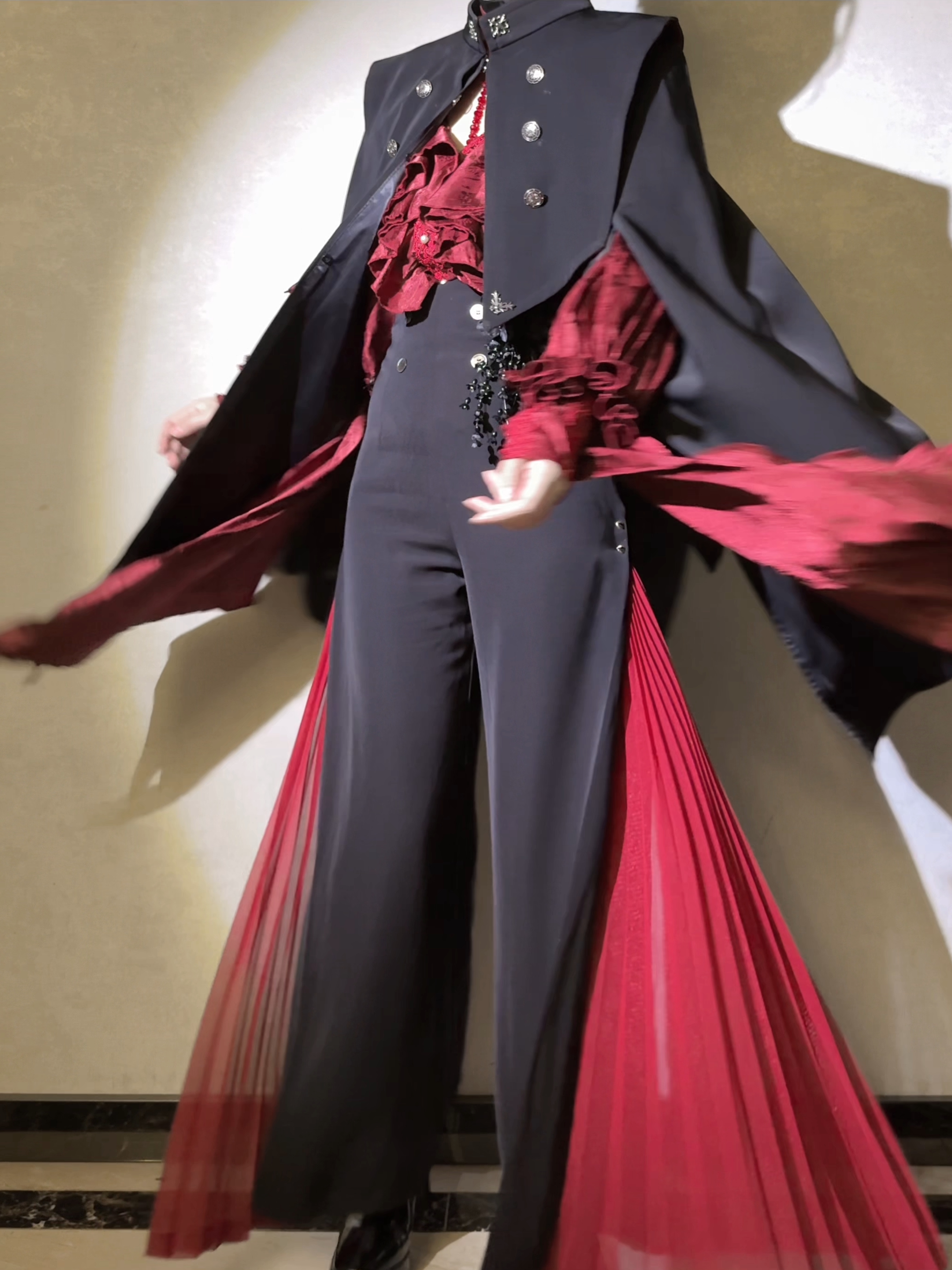 Knight Paradox - High Waist Ouji Lolita Pants, Side Pleats