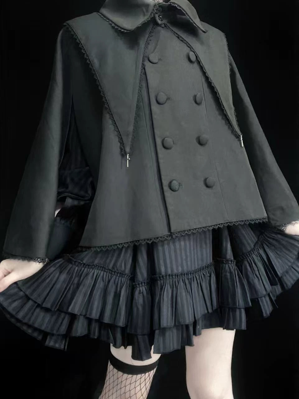 Ouji Lolita Cape Coat, Detachable False Collar 44549:812713