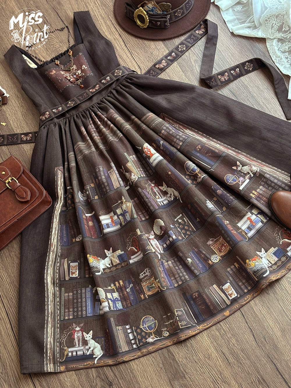 Miss Point - German Bookshelf - Classic Lolita Printed JSK Dress 44029:792957