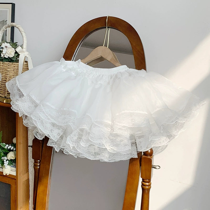 With PUJI - Music Box - Classic Lolita JSK Suit Ballet Cake Skrit 700CM*35CM Fluffy petticoat only (One Size) (in stock) S