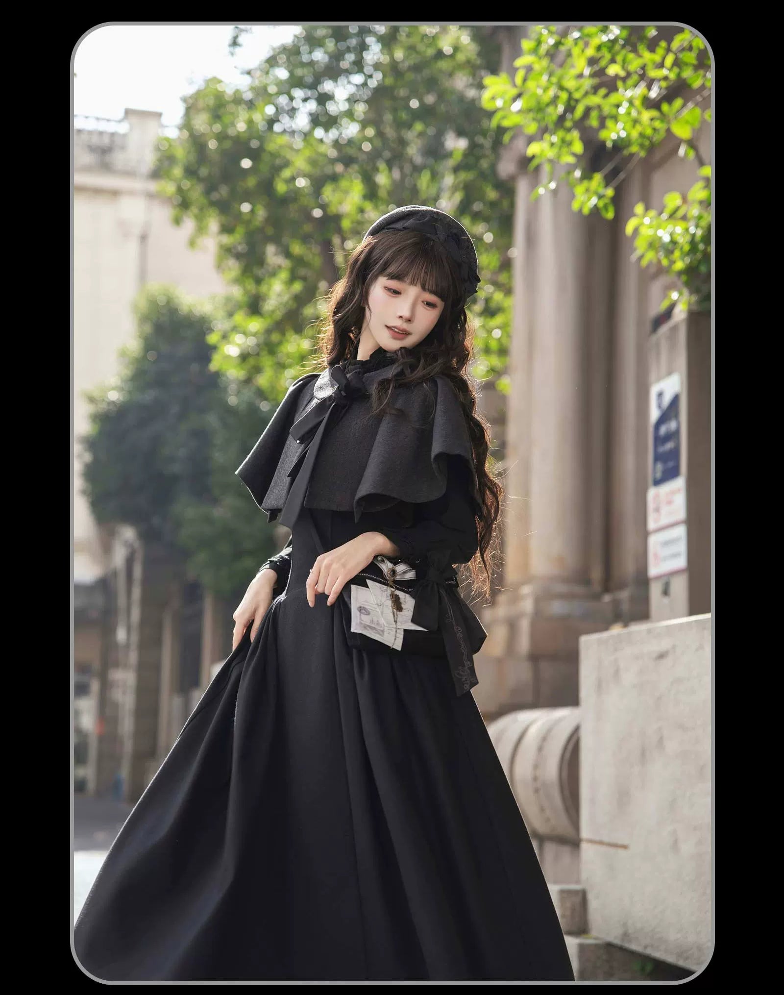 The Seventh Tenet - Classic Lolita Wool SK Set, Detachable Cape