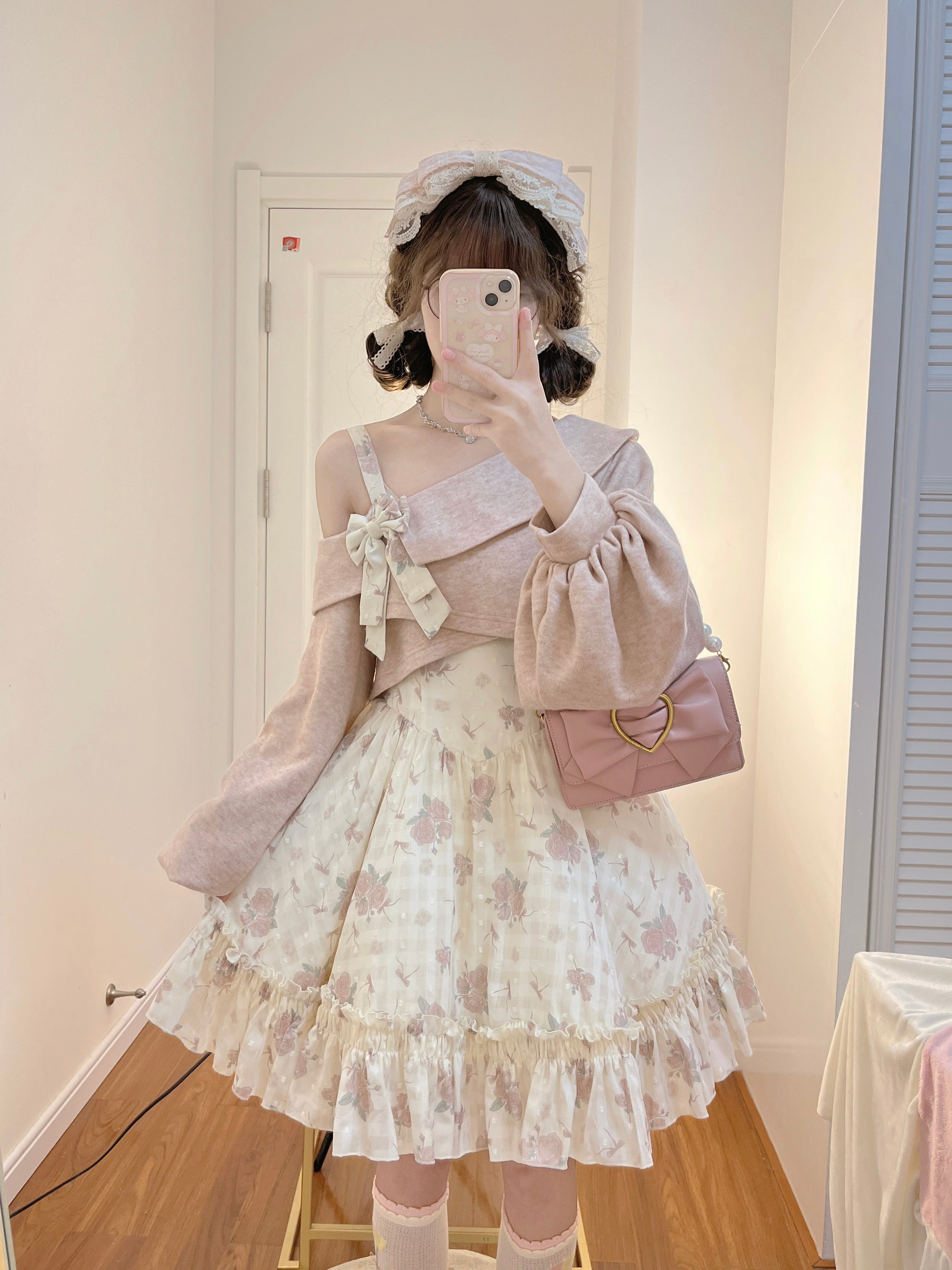 KuMa Lolita - Twilight Rose - Sweet Lolita Dress Sweater and JSK 13690:751198