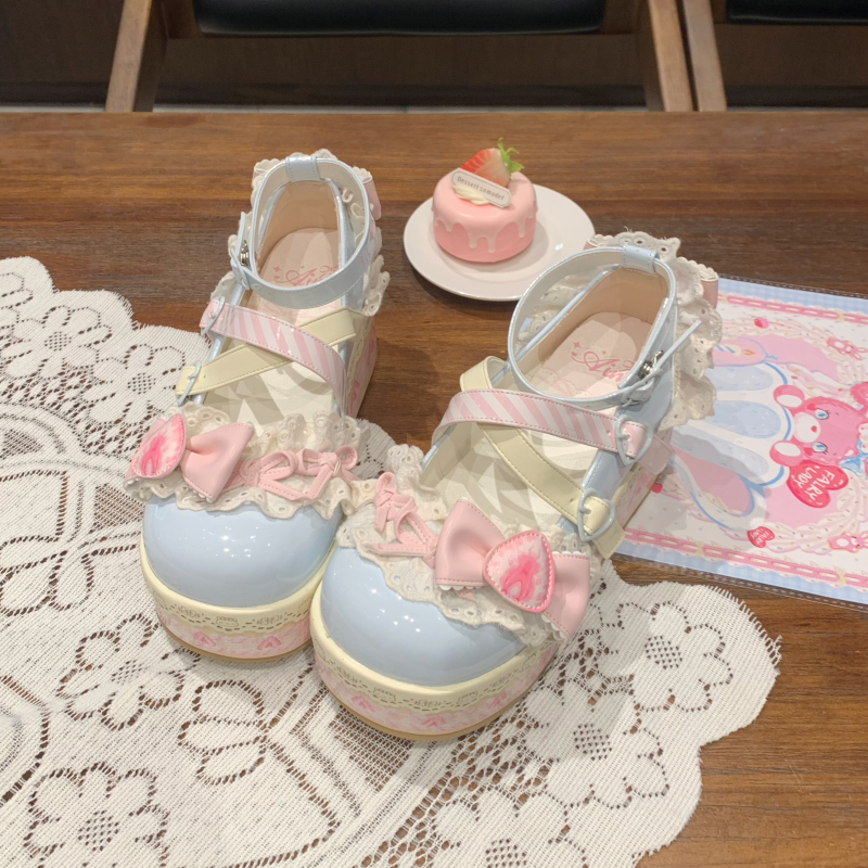 Aimee - Strawberry Limited - Sweet Lolita Platform Shoes Girlish Shoes 40588:668512