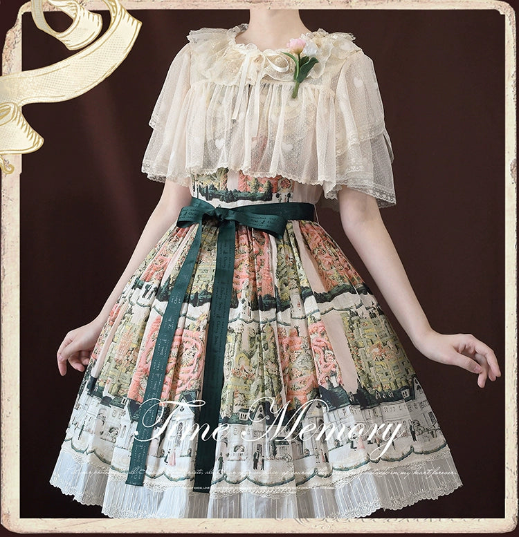 (BFM)Time Memory~Sweetheart Curtain~Sweet Lolita Shawl Short Sleeve Lace Cardigan 34594:462840