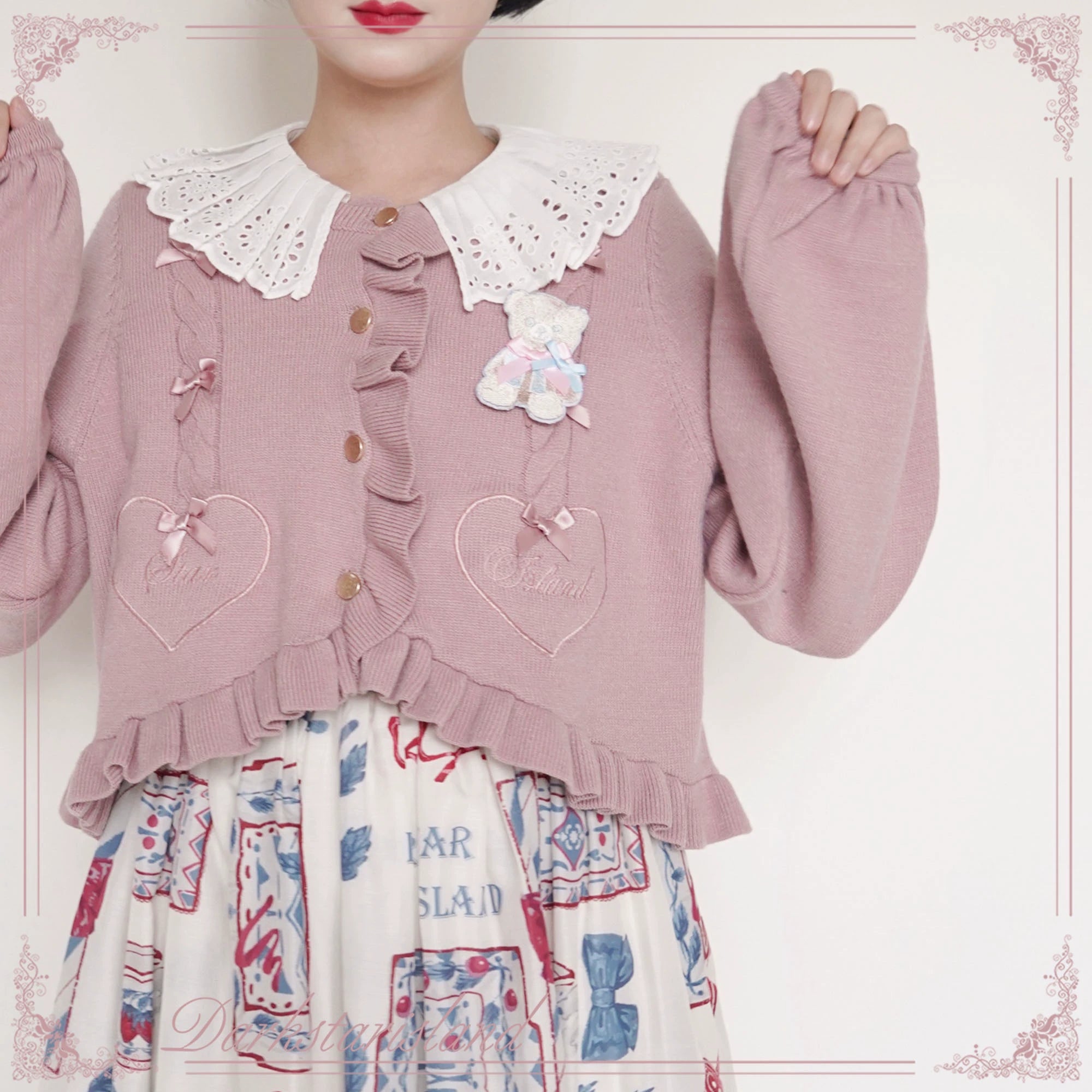 Sugar Frost - Sweet Lolita Cardigan Knit Embroidered Sweater