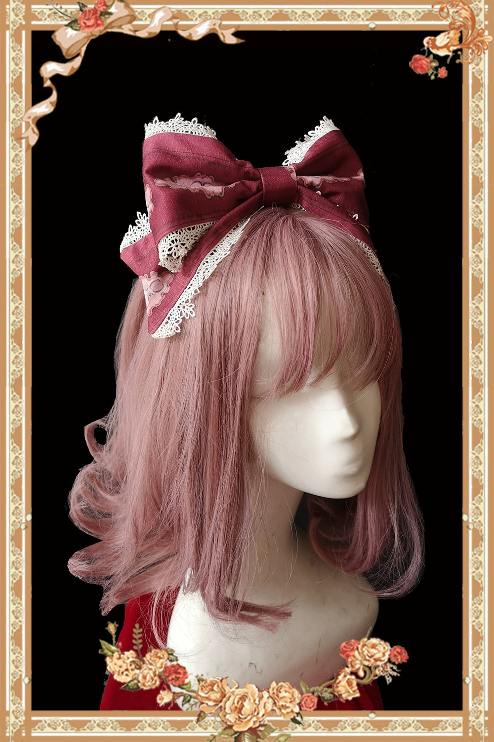 Infanta~Sweet Lolita Accessories Bonnet KC Socks Beret Opera House Red KC 37488:560930
