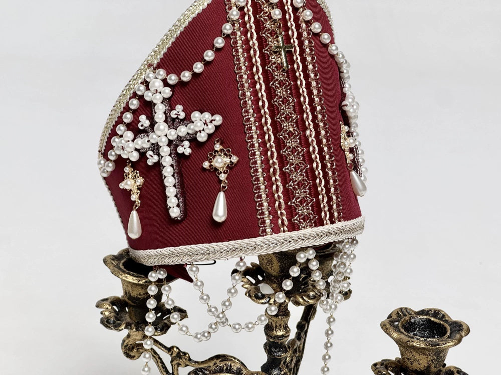 LeMiroir - Moonlit Prayer - Nun Lolita Crown, Elastic Headscarf