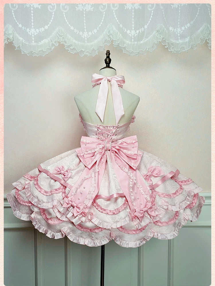 Sweetheart Petal - Sweet Lolita Petal Hem JSK Dress, Halter Neckline 44733:820724