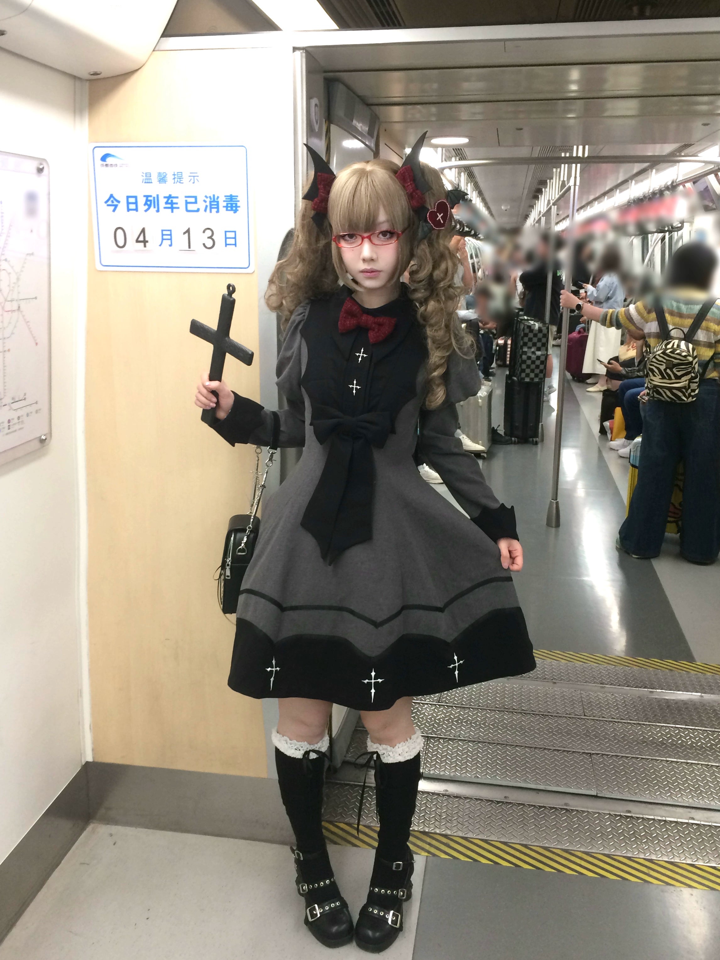 Polaris Lolita - Vampire Princess - Bat-Inspired Halloween Gothic Lolita OP Dress 43386:774884